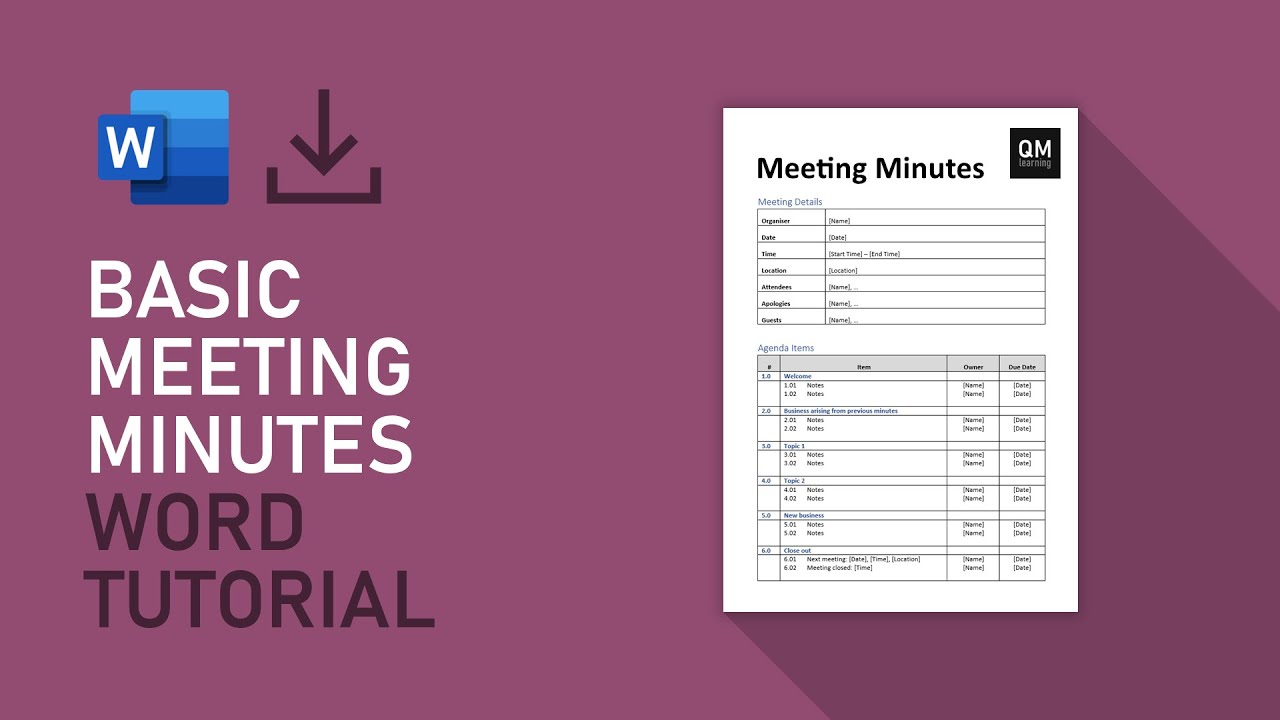 Free Minutes of the Meeting Template: Streamline Your Note-Taking Process Today!